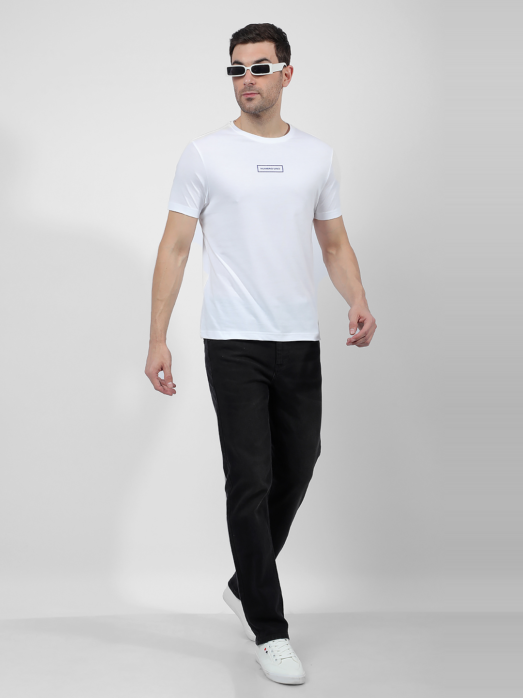 Numero Uno Men Faded Black Jeans